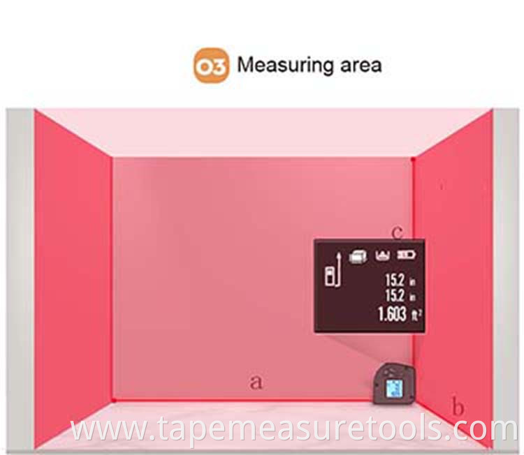 Big screen Multifunctional laser tape measure with USB charge 40m Laser Range Tape Electronic Distance Meter Ruler